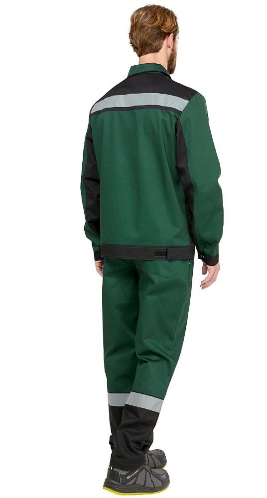 Костюм мужской рабочий летний Джокер МВО с брюками зеленый-черный